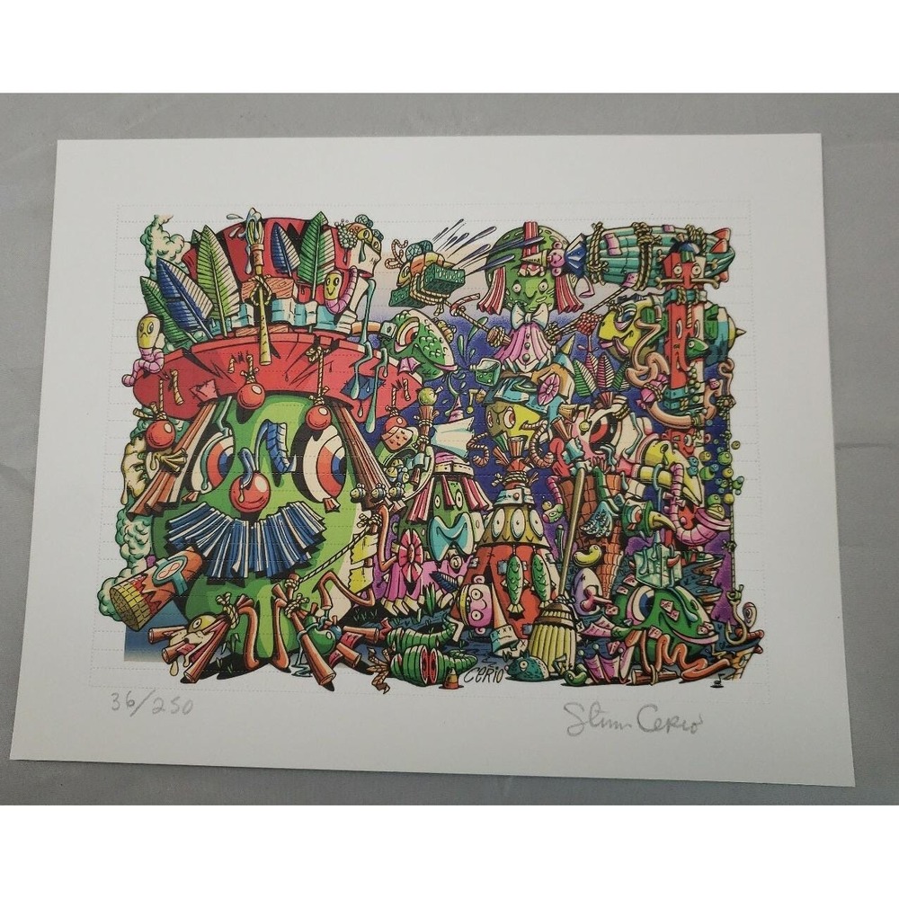 Steven Cerio  signed  blotter art print limited edition art‎